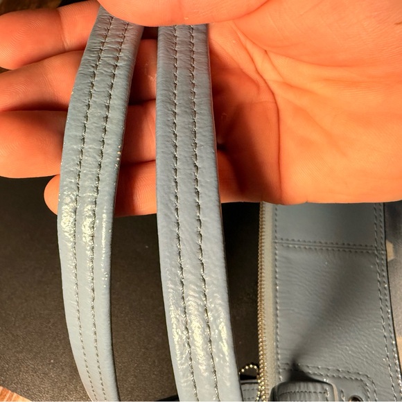 Coach Blue and Cream Tote Bag - Picture 5 of 6